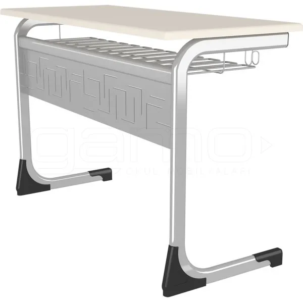 GM002-504-Ikili-Werzalit-Ogrenci-Sirasi GM002-504 Double Werzalite School Desk - Image 1