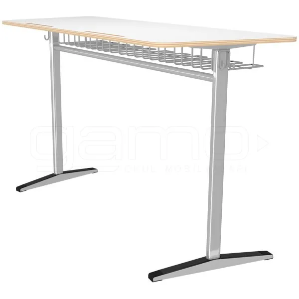 GM002-606 Double Tilted-leg Laminate Student Desk - Image 1