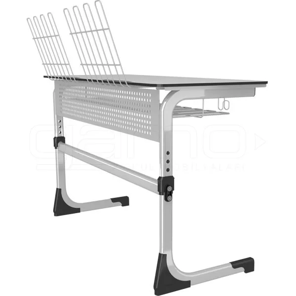 GM022-1011-Ayarlanabilir-Ikili-Kompakt-Muzik-Sirasi GM022-1011 Double Compact Music Desk Adjustable - Image 1