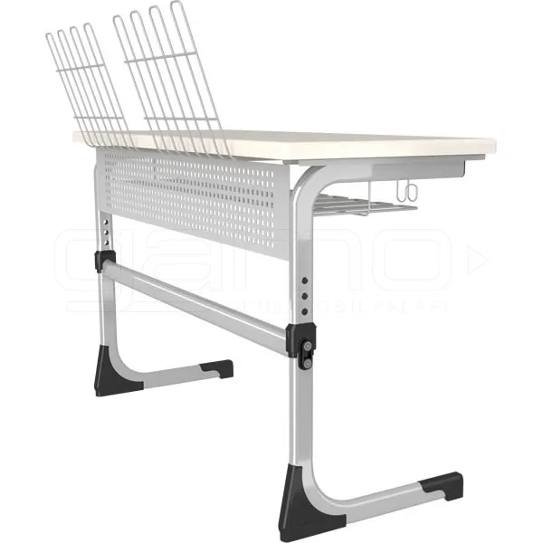 GM022-1015-Ayarlanabilir-Ikili-Werzalit-Muzik-Sirasi GM022-1015 Double Werzalite Music Desk Adjustable - Image 1