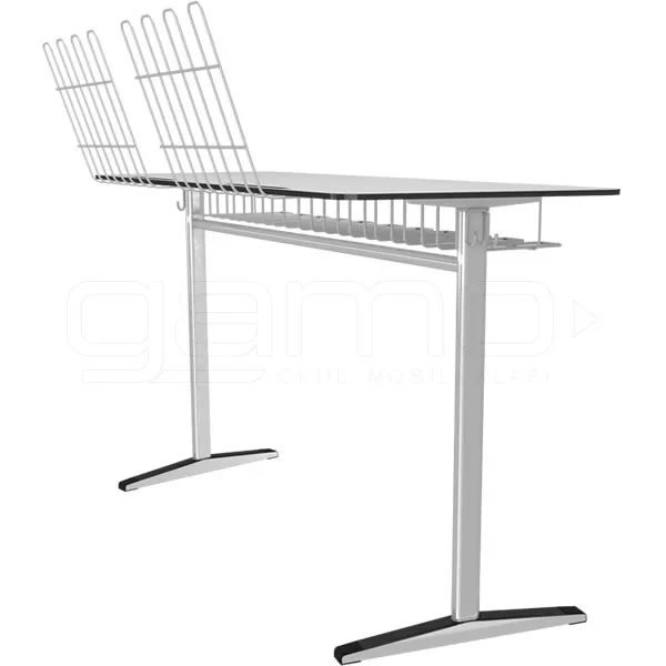 GM022-612 Double Tilted-leg Compact Music Desk - Image 1